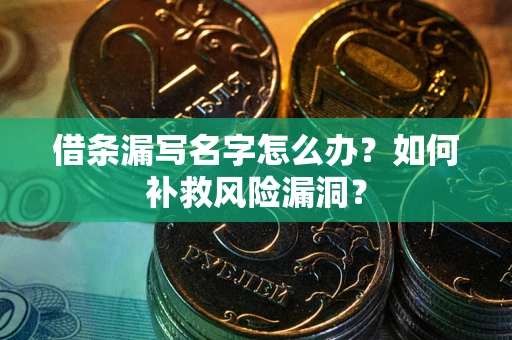 济南借条漏写名字怎么办？如何补救风险漏洞？