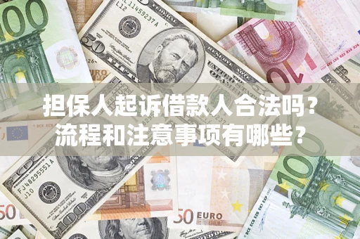 济南担保人起诉借款人合法吗？流程和注意事项有哪些？