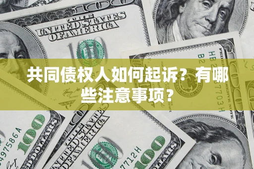 济南共同债权人如何起诉？有哪些注意事项？